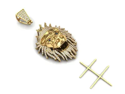 Lion pendant 3D print model 3D print model