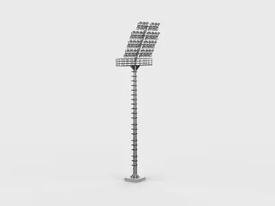 Low poly Stadium Lights 03 3D model