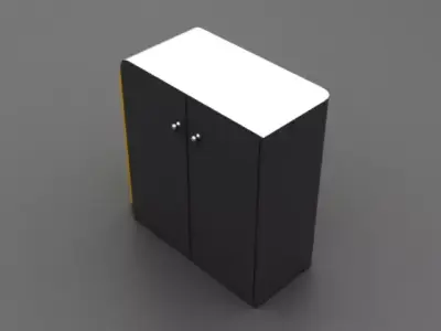 Modern counter Free low-poly 3D model
