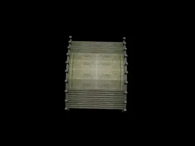 Chinese bridge  Low-poly 3D model