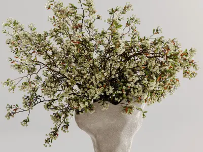 plants bouquet vase 48 3D model