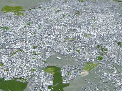 San Salvador  City in El Salvador Low-poly 3D model