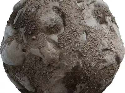 Rocky Soil With Exposed Bedrock PBR Texture  Texture