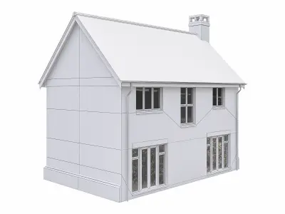 Neighborhood Houses P27 Low-poly 3D model