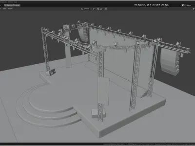 Entertainment Concert Event Stage 3D model