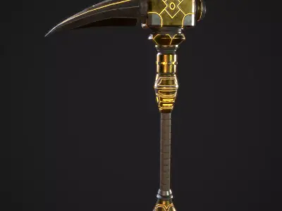 SciFi Warpick Low-poly 3D model
