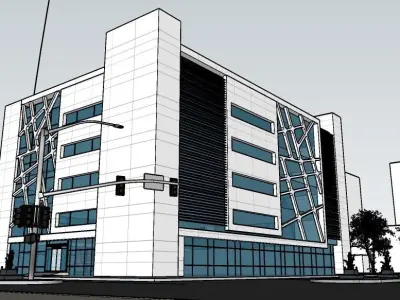 Medical- Surgical Center 3Ds Model and 2Ds Plans 3D model