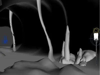 Cave with light in it 3D model