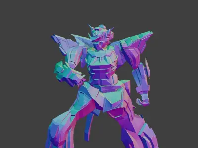 GN-001 Gundam Prototype Rigged Free 3D model