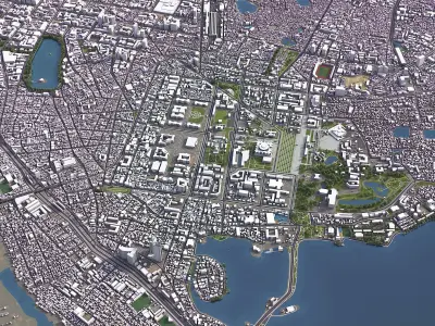 Hanoi - 3D City Model Low-poly 3D model