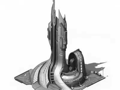Future world - power system 3D model