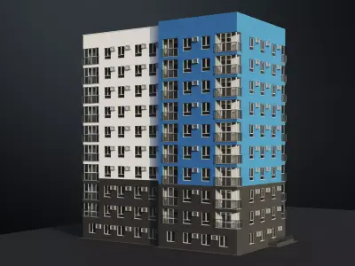 Multi-storey building 3D model
