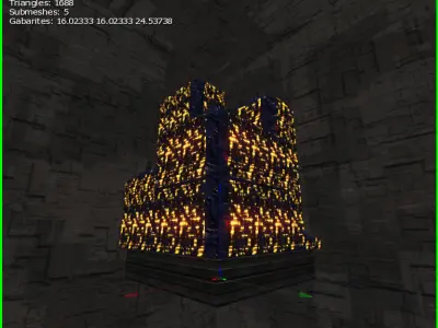 3D  Sci-fi Buildings Low-poly 3D model