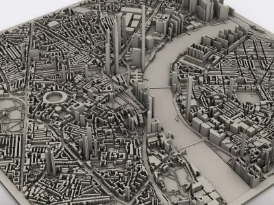 Part of London City England 3D print model