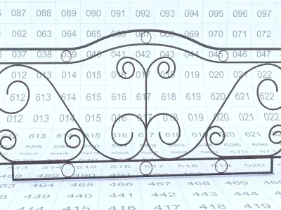 Classic Metal Fence 3D Model Free 3D model