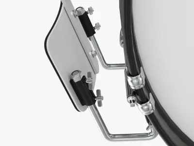 Marching Bass Drum with Carrier 26x12 3D model