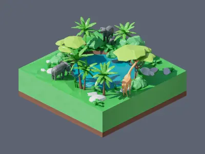 land 29A Low-poly 3D model