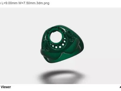 Women Ring With Oval Cut Center Stone 3D print model