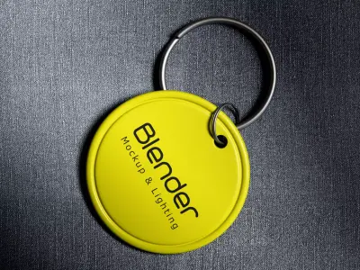 Keyring Mockup With Lighting 3D model
