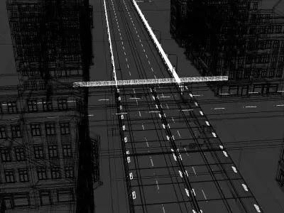 City Road Tunnel and Bridge 3D Model High Quality FBX OBJ 3D model