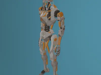 Endoskeleton Low-poly 3D model