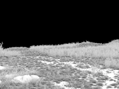 Mountain top in the night 3D model