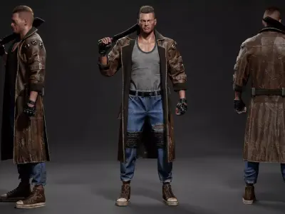 Wastelander Low-poly 3D model