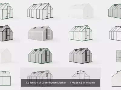 Collection of Greenhouse Merkur - 11 Models 3D Model Pack