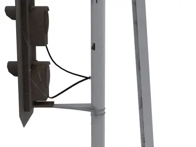 Train Traffic Light 3 3D model