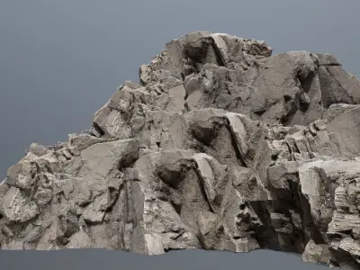 Mountain Low-poly 3D model 5