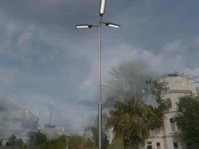 Street Light 11 version 8 5m with pole 2 Low-poly 3D model