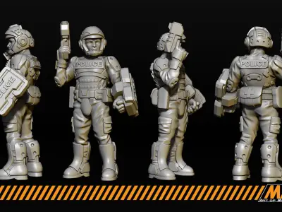 Street cops 3D print model