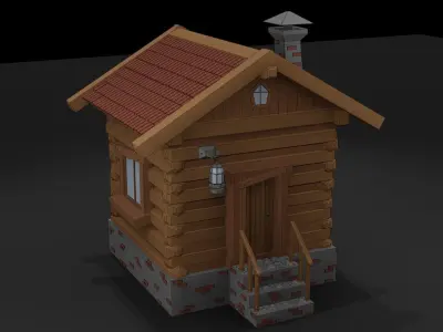 Fantasy house 1 Low-poly 3D model
