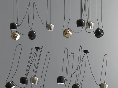 Modern Ceiling Led Suspension Collection 3D model