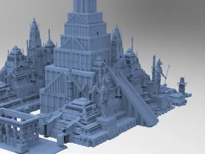Alien Gods Colossal Gods Pyramid  3D model