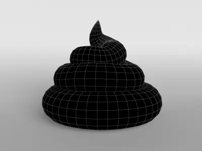 Pile of Poo v1 004 Low-poly 3D model