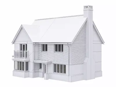 Neighborhood Houses P11 Low-poly 3D model