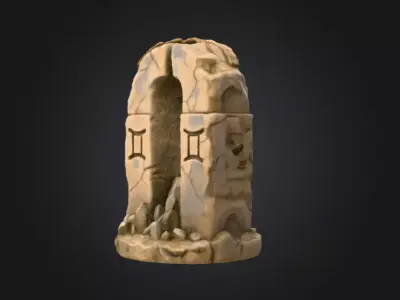 Gemini Gateway Low-poly 3D model