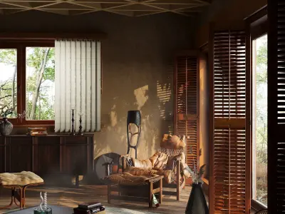   villa interior scenes 3D model purchase