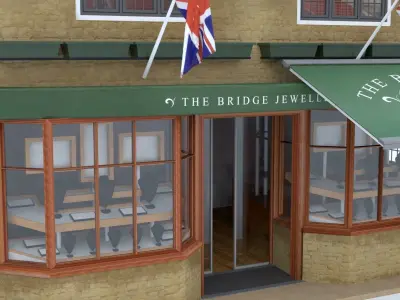 A Village Jewellery Shop Cottage 3D model