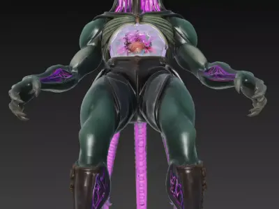 Tentacle Alien Monster Variants Pack 3D model