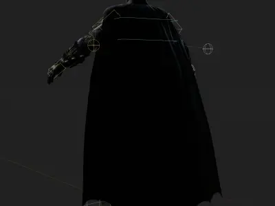 Batman 3D Model The Batman Pattinson Rigged PBR Blender FBX OBJ Low-poly 3D model