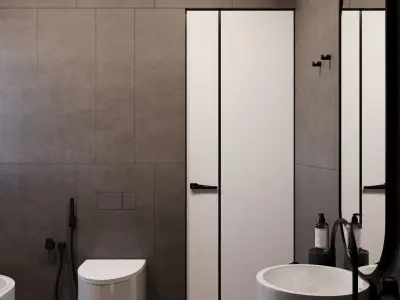 Bathroom interior scena 01 3D model