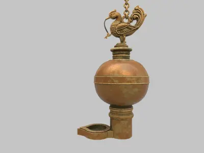 oil lamp 3D model 7