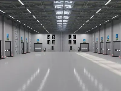 Warehouse Logistic 13 interior and exterior 3D model