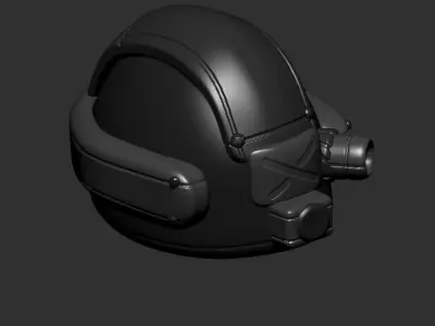 helmet high poly sculpt 3d printable ver 7 3D model 3D model 49