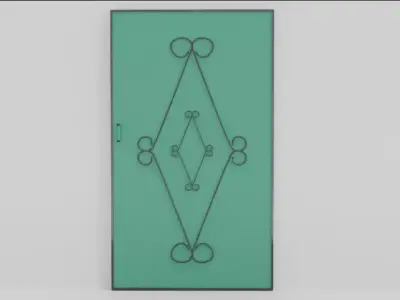 Moroccan door Low-poly 3D model