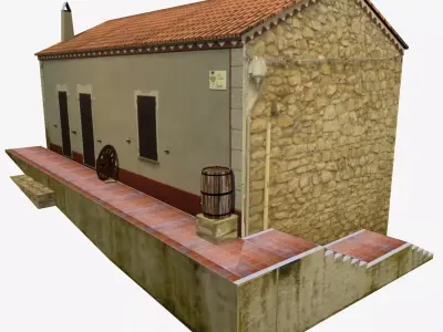 Village Home S-C-W Low-poly 3D model