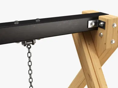 Playground outdoor swing set 01 3D model