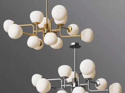 Chandelier Erich MOD221 PL 12 G Gold Chrome 3D model